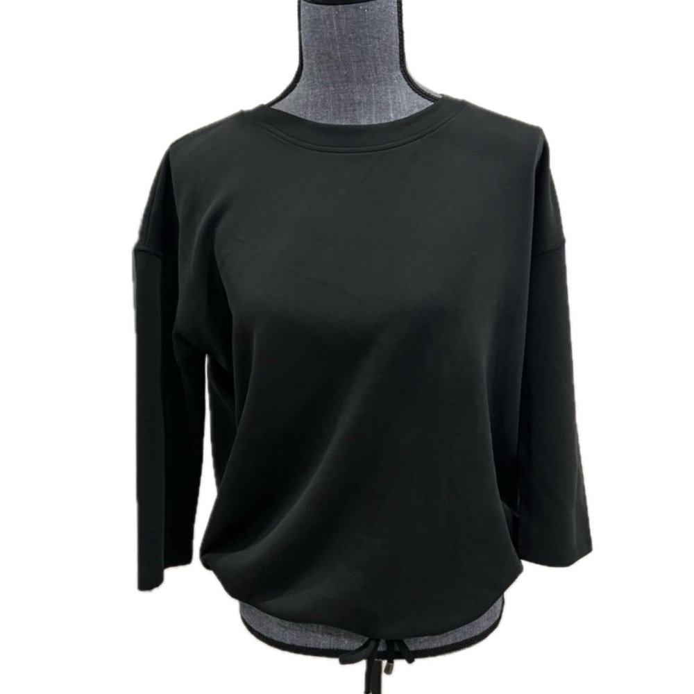 Cable and Gauge Black Women's Top with Tie Waist